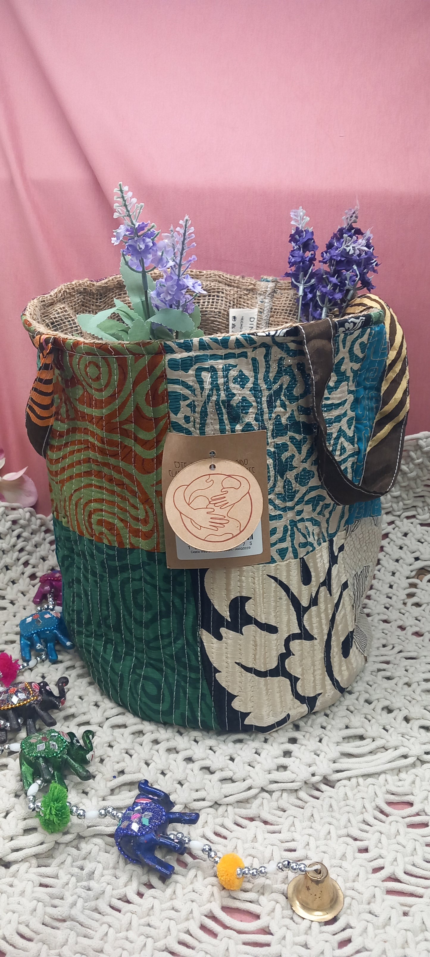 CESTO MULTIUSOS MAGICO,es PIEZA ARTESANAL ÚNICA INDIA,ENVÍO GRATIS SIN PEDIDO MÍNIMO MODELO BAMBOO.