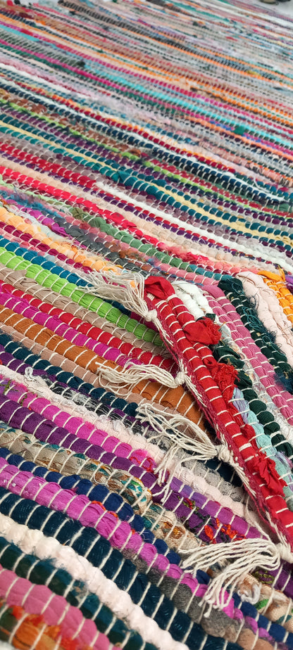 Jarapa multicolor de 120x200cm modelo Indira,elaborada artesanalmente multifución y multiusos.ENVIO GRATIS SIN PEDIDO MÍNMO.