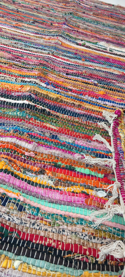 PLAID MULTIUSOS Y MULTICOLOR CON FLECOS.120X200CM ARTESANALMENTE ELABORADA EN INDIA VIBRANTE.MODELO ANANDA. ENVÍO GRATIS SIN PEDIDO MÍNIMO.