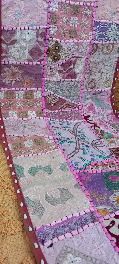 Camino de mesa patchwork flecos 35x150cm.Envío gratis sin pedido mínimo.
