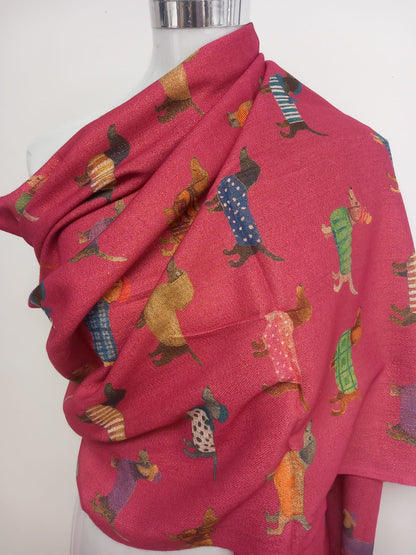 Cute Dogs Reversible Scarf