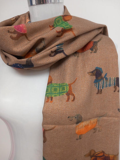 Cute Dogs Reversible Scarf