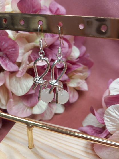 Pendientes colgantes Bañados en plata con piedras para mujer.