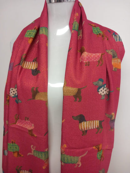 Cute Dogs Reversible Scarf