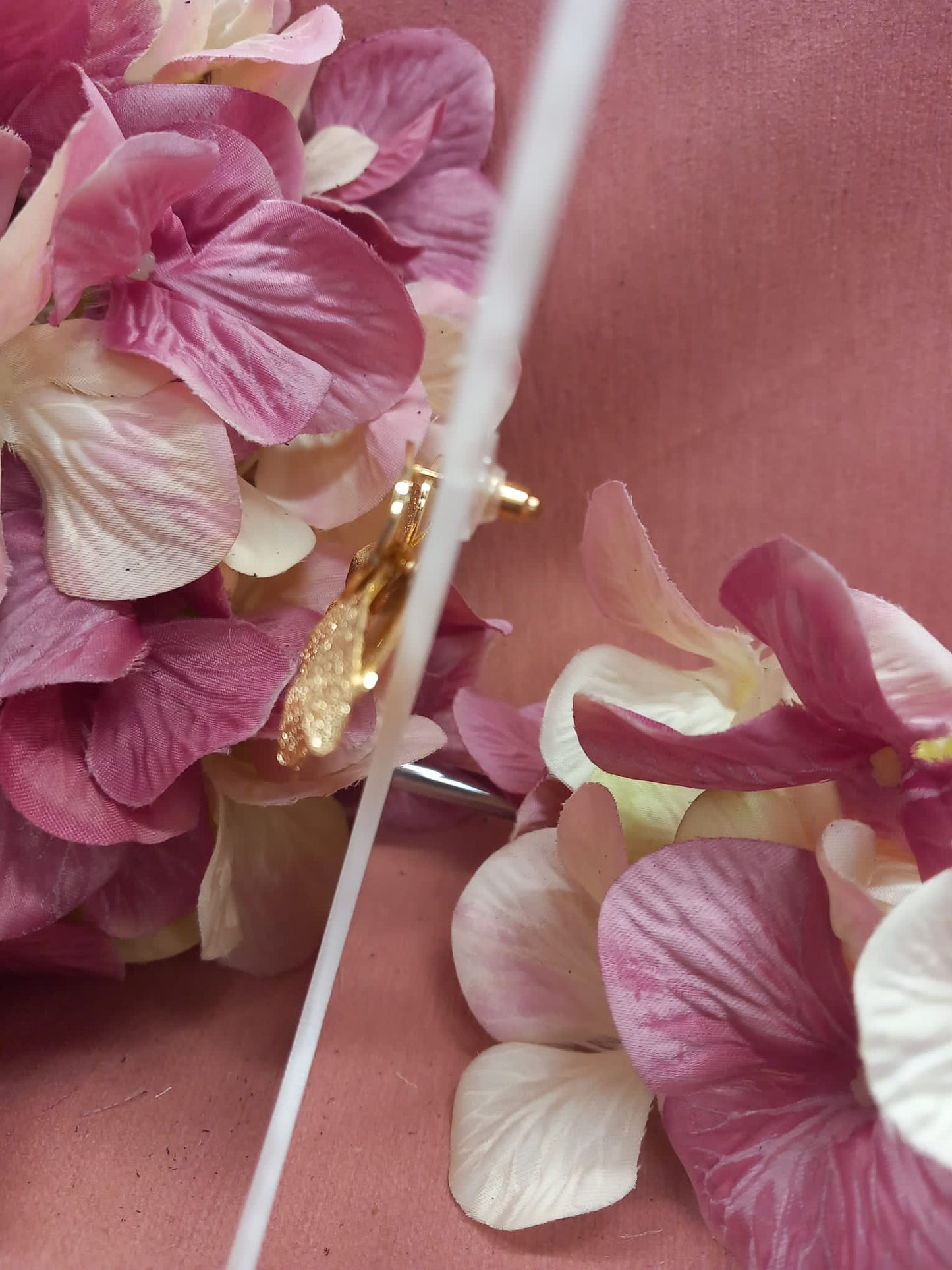 Half flower earrings