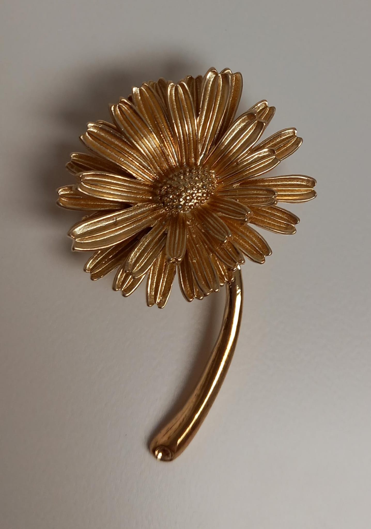 Golden Flower Brooch for Prosperity