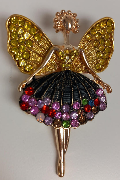 Broche de danseuse heureuse.