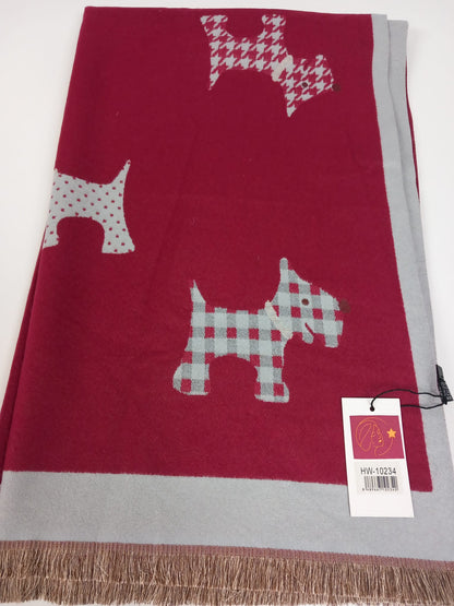 Beautiful Reversible Cashmere dog scarf and elegance.