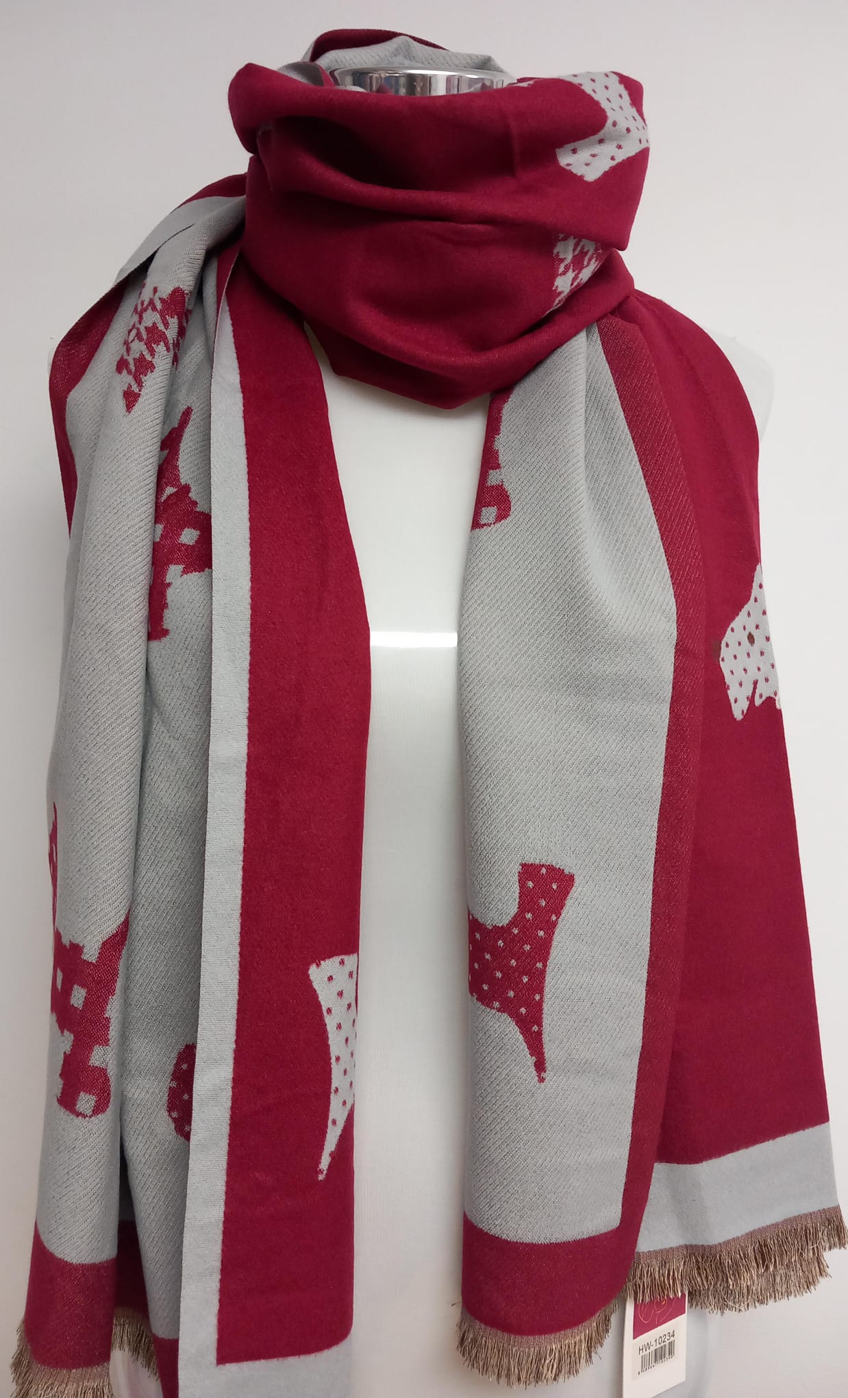 Beautiful Reversible Cashmere dog scarf and elegance.