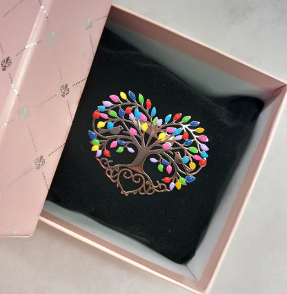 Mandala brooch with the lucky Tree of Life