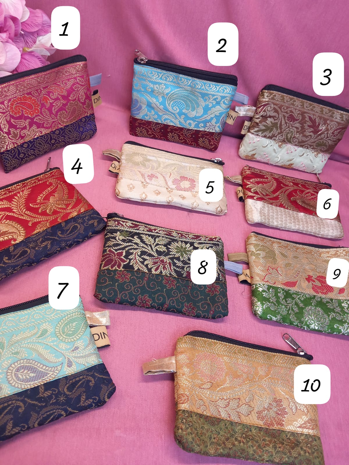 Monederos silk artesanía India.Envío Gratis.Precio sin competencia.