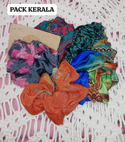 Pack x5 coleteros sedosos saree India.Envío gratis.