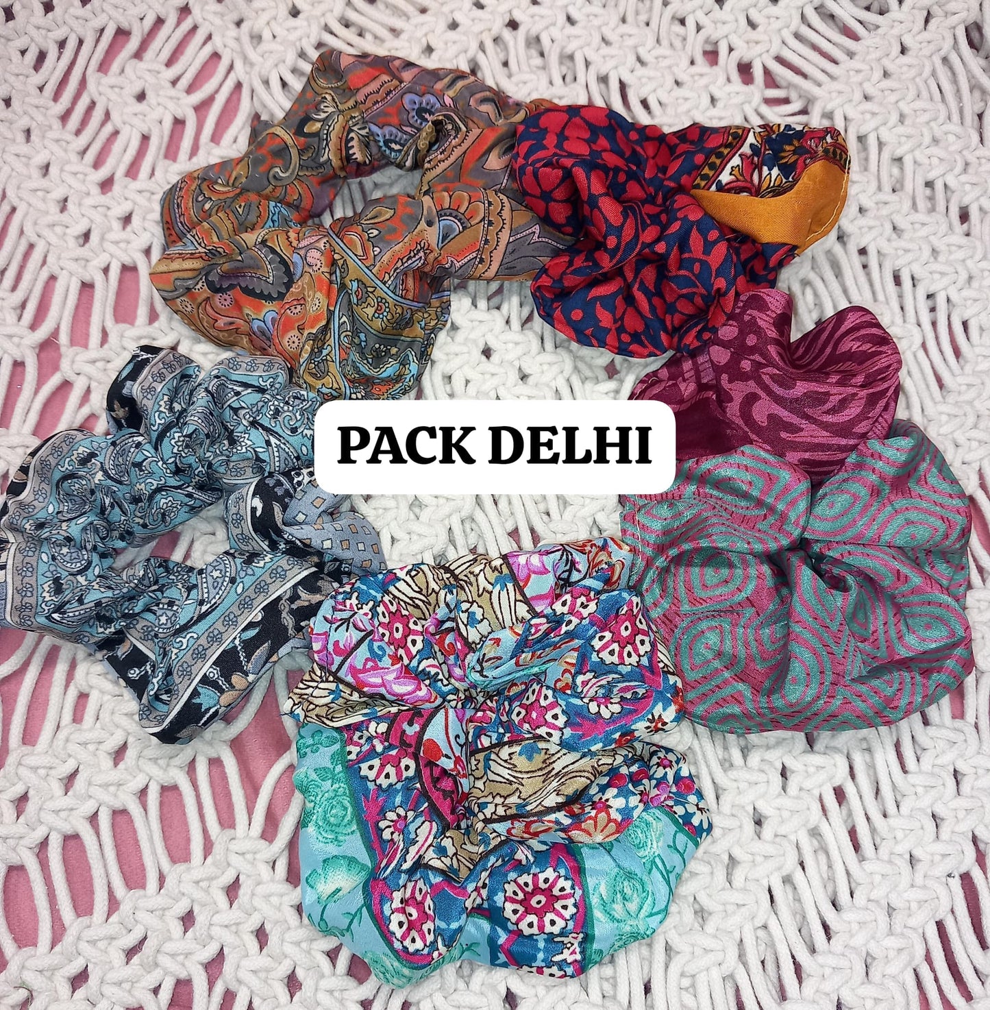 Pack x5 coleteros sedosos saree India.Envío gratis.