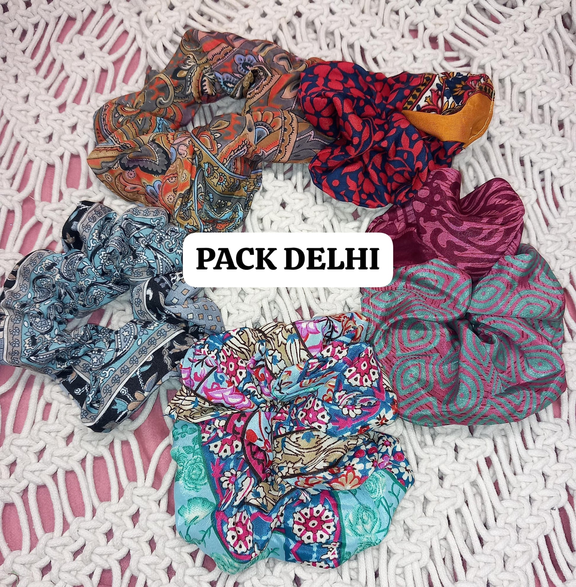 Pack x5 coleteros sedosos saree India.Envío gratis.