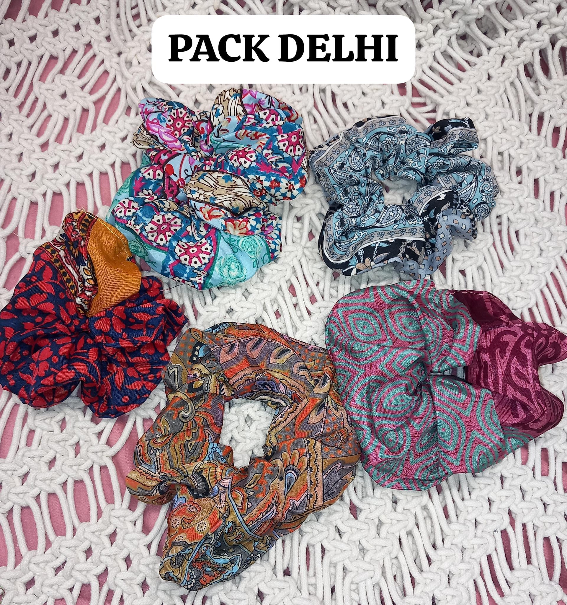Pack x5 coleteros sedosos saree India.Envío gratis.