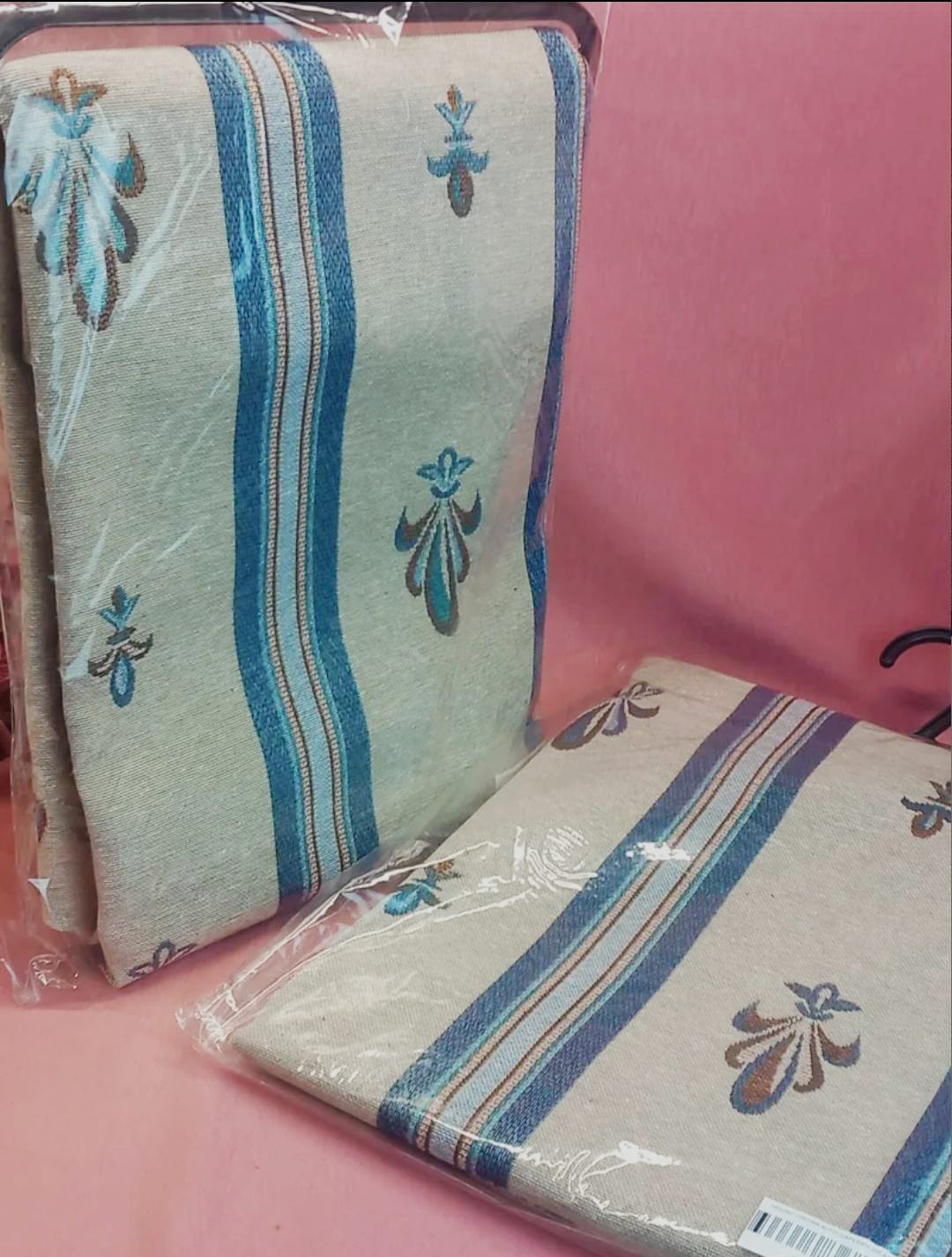 Cortinas confeccionadas tonos rústicos con azul.Envío Gratis,12.99€ precio sin competencia