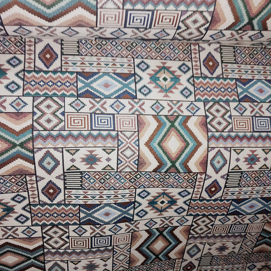 Tela modelo étnica con doble de ancho.Envío gratis.El precio es por metro lineal.MODELO CANCÚN.