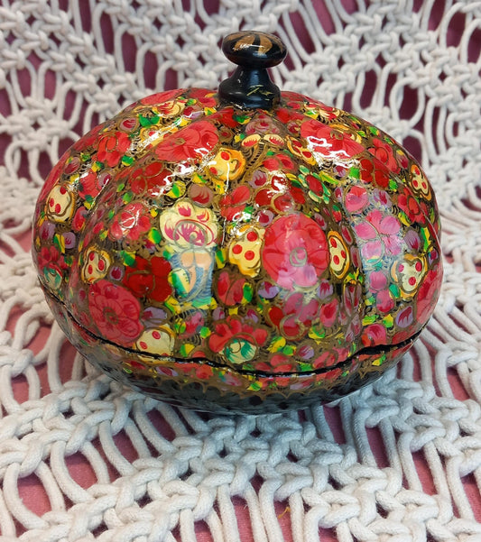 Caja artesanal en forma de calabaza. Artesanía India.Hecho a mano.Envío Gratis SIN pedido mínimo.