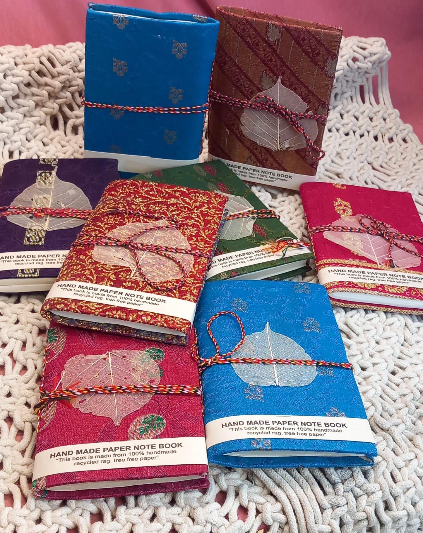 LIBRETAS SEDA 10X15CM ACCESORIOS ARTESANAL CON ENCANTO ESPECIAL.