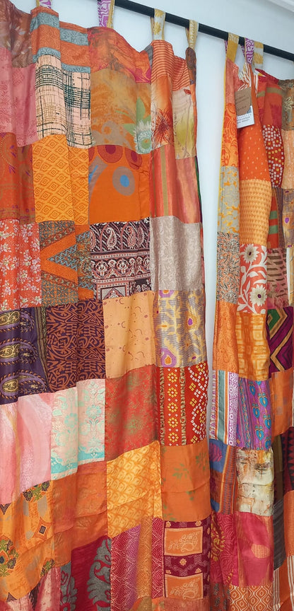 Set 2Cortinas **saldo en el revés 1banda**confeccionadas reversibles artesanía India de primerísima calidad.Modelo Aladino.