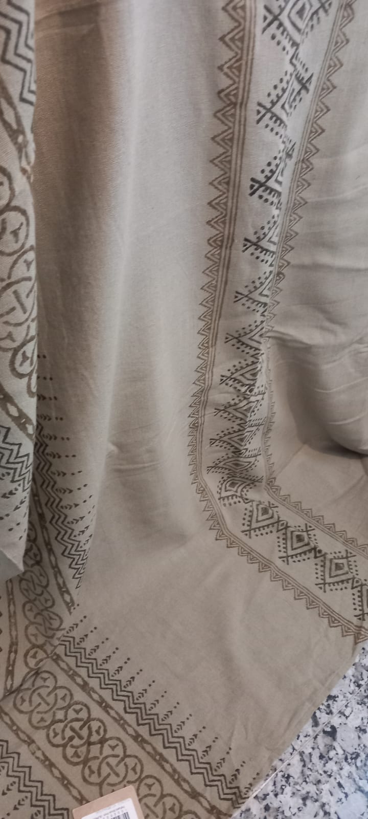 Pañuelo pasmina block print BLP001 modelo esperanza,100%algodón y 100%artesanal,envío gratis sin pedido mínimo.