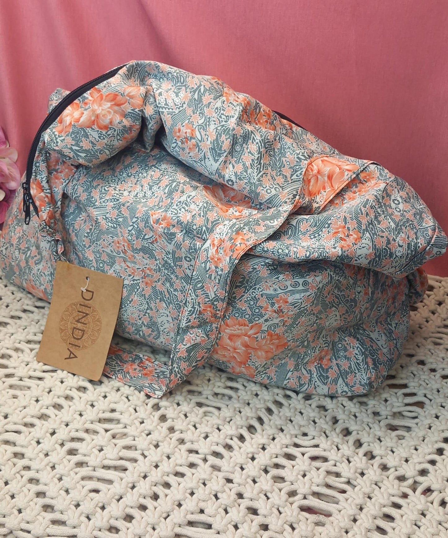 Bolso india 100%artesanía India...Con cremallera.Modelo Veda,es envío gratis sin pedido mínimo.