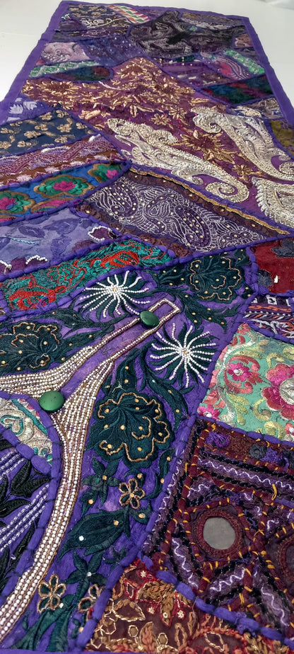 CAMINO DE MESA PATCHWORK 48X148CM ES UNA OBRA DE ARTE,JOYA TEXTIL CON ALMA.ENVIO GRATIS SIN PEDIDO MÍNIMO.