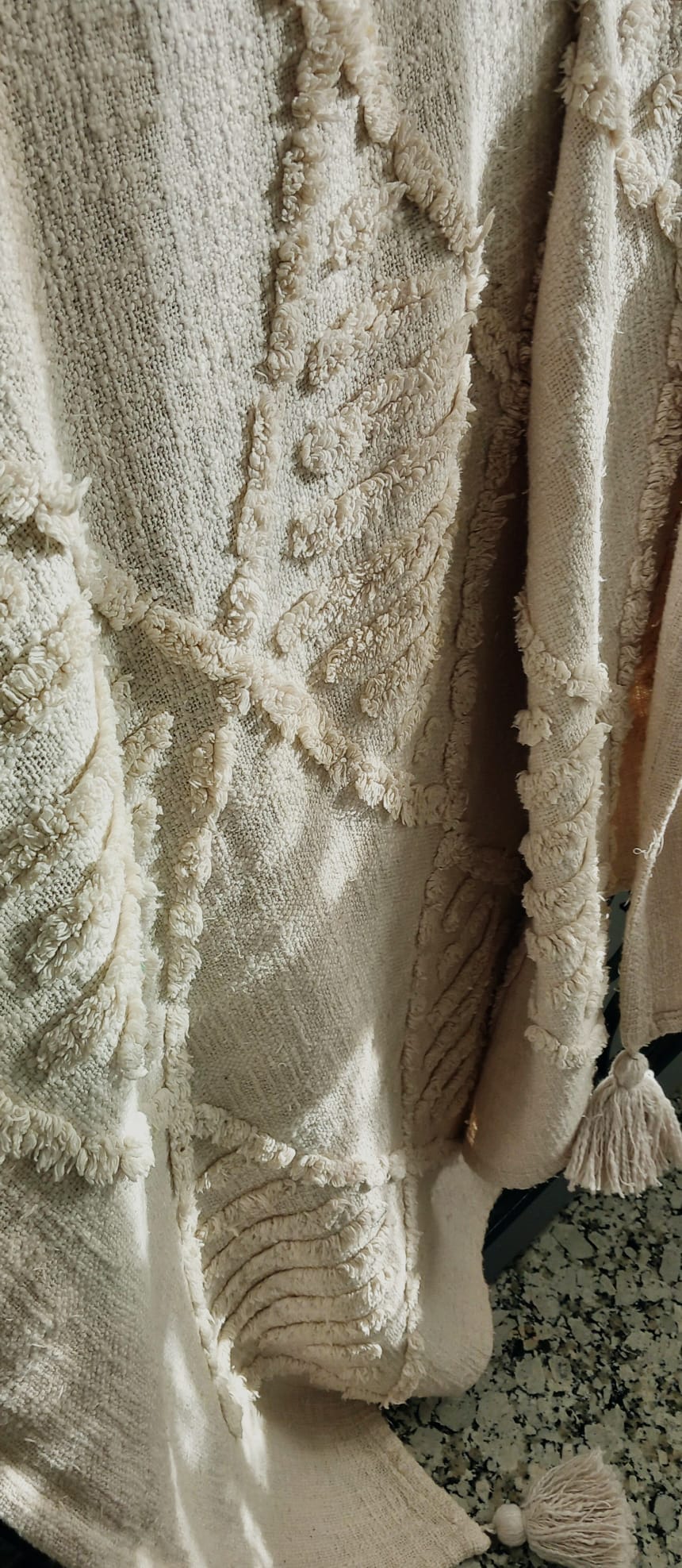 Jarapa Mostaza Plaid de Algodón con borlas en las esquinas.Siempre Precios Bajos y Categoría.Envío Gratis.