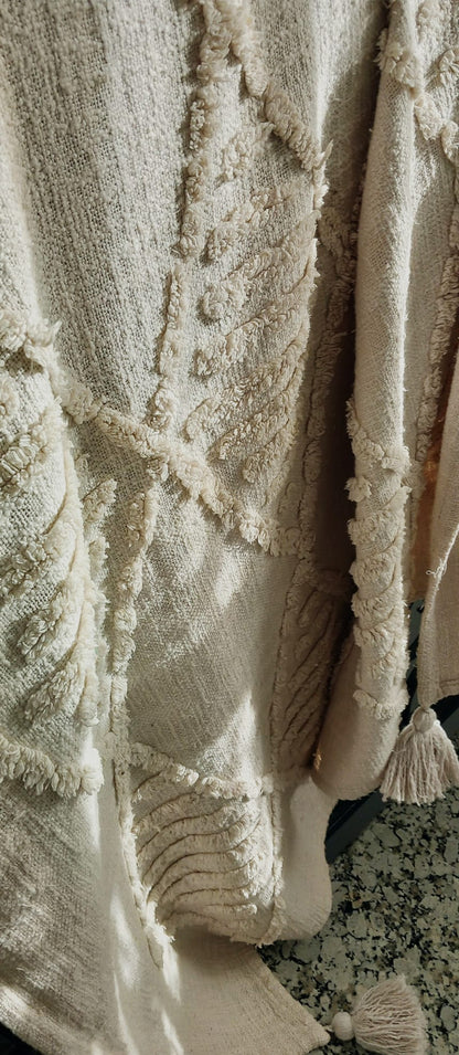 Jarapa Mostaza Plaid de Algodón con borlas en las esquinas.Siempre Precios Bajos y Categoría.Envío Gratis.