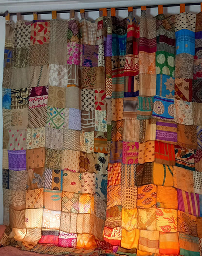 SET A JUEGO DE 2 CORTINAS REVESIBLES PATCHWORK Y SON MÁGICAS PORQUE LLEVAN DOBLE CARA,ENVÍO GRATIS.