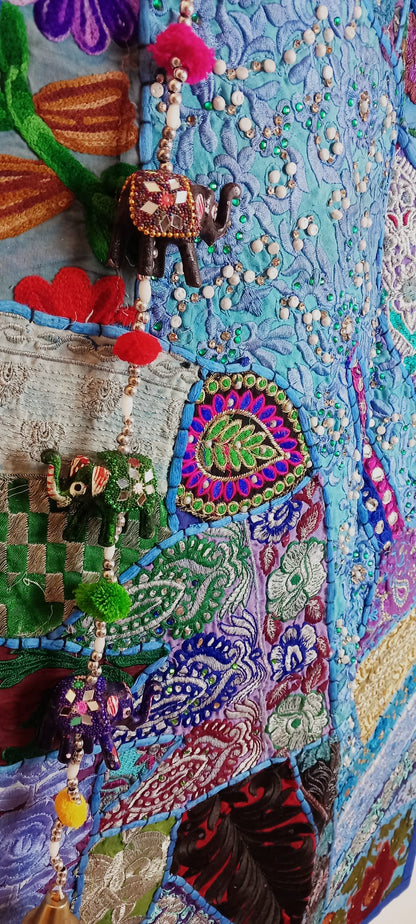 TAPIZ PATCHWORK UN CLÁSICO DEL ARTE TEXTIL HECHO A MANO Y CON CORAZÓN EN INDIA.ENVÍO GRATIS SIN PEDIDO MÍNIMO.