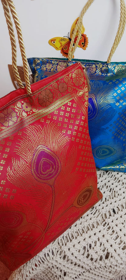 Tote seda saree de primera calidad,artesanía India,envío gratis sin pedido mínimo y precio sin competencia.