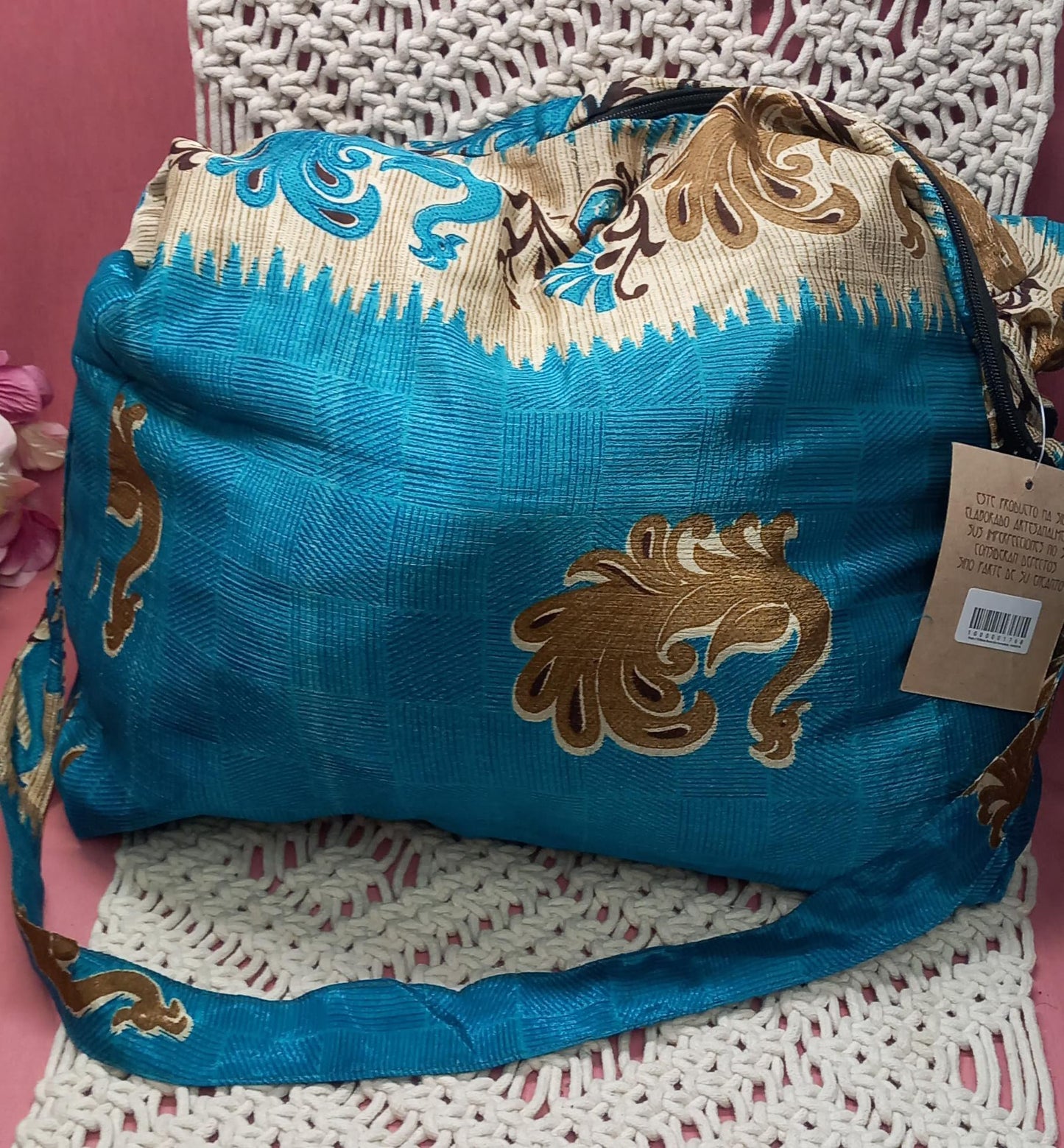 BOLSO ARTESANAL CON CREMALLERA INDIA AUTÉNTICO CON MÁGICOS COLORES.ENVÍO GRATIS SIN PEDIDO MÍNIMO.
