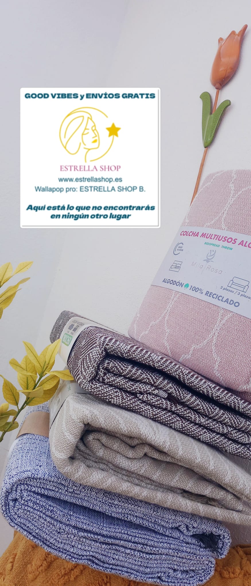 JARAPA PLAID MULTIUSOS ALGODÓN RECICLADO:MAGIA EN TU HOGAR ENVÍO GRATIS SIN PEDIDO MÍNIMO.