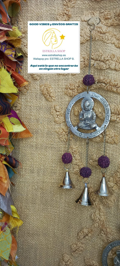COLGADOR RUDRASKHAS Y ESPIRITUALIDAD CON CAMPANITAS PIEZA VIBRANTE IMPRESNCINDIBLE EN TUS AMBIENTES CON ALMA Y DISTINCIÓN.ENVÍO GRATIS SIN PEDIDO MÍNIMO.