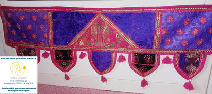 TORÁN BORDADO PATCHWORK PARA EMBELLECER Y ATRAER BUENAS ENERGÍAS,HECHO A MANO Y ES UNA PIEZA ARTESANAL ÚNICA.ENVÍO GRATIS SIN PEDIDO MÍNIMO.