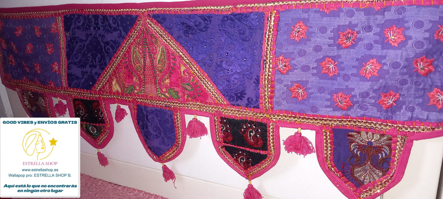 TORÁN BORDADO PATCHWORK PARA EMBELLECER Y ATRAER BUENAS ENERGÍAS,HECHO A MANO Y ES UNA PIEZA ARTESANAL ÚNICA.ENVÍO GRATIS SIN PEDIDO MÍNIMO.