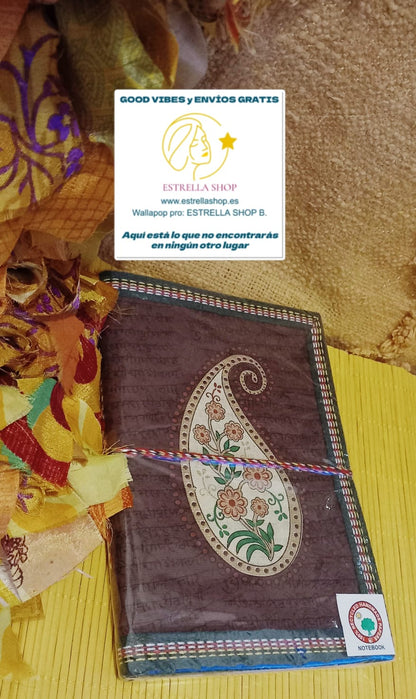 CUADERNO CACHEMIRA INDIA MAGIC PRINT.12X18CM o 15x20cm.FUSIONA TRADICIÓN Y FUNCIONALIDAD.ENVÍO GRATIS SIN PEDIDO MÍNMO.