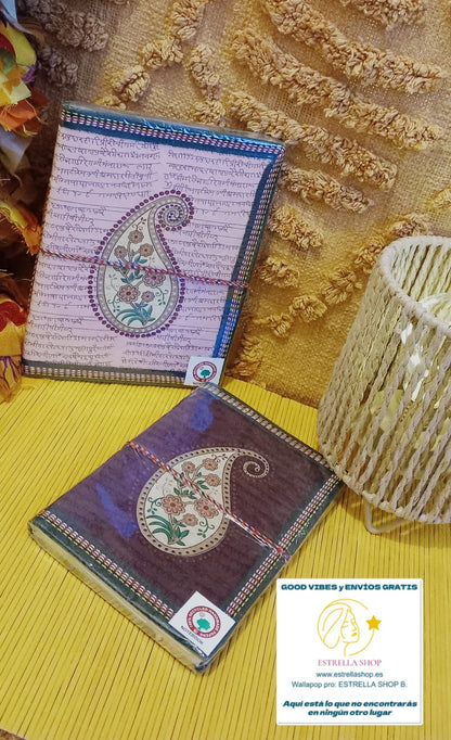 CUADERNO CACHEMIRA INDIA MAGIC PRINT.12X18CM o 15x20cm.FUSIONA TRADICIÓN Y FUNCIONALIDAD.ENVÍO GRATIS SIN PEDIDO MÍNMO.