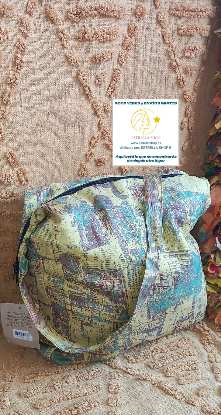 BOLSO SEDA CON CREMALLERA,AUTÉNTICA ARTESANÍA INDIA CON MÁGICOS COLORES.ENVÍO GRATIS SIN PEDIDO MÍNIMO.