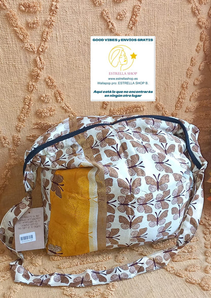BOLSO SEDA CON CREMALLERA,AUTÉNTICA ARTESANÍA INDIA CON MÁGICOS COLORES.ENVÍO GRATIS SIN PEDIDO MÍNIMO.