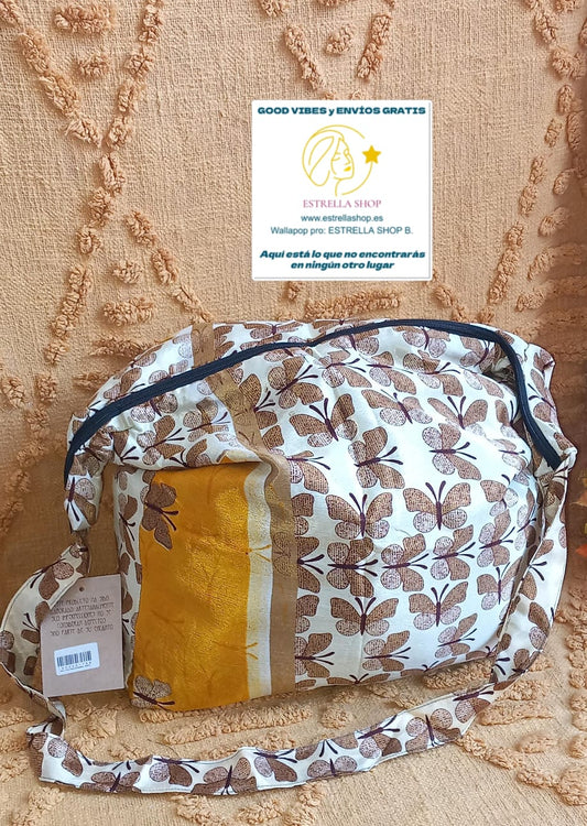 BOLSO SEDA CON CREMALLERA,AUTÉNTICA ARTESANÍA INDIA CON MÁGICOS COLORES.ENVÍO GRATIS SIN PEDIDO MÍNIMO.