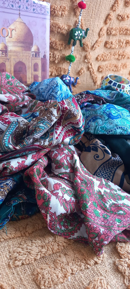 PACK DE 2 DIADEMAS SEDA INDIA SAREE A ELEGIR.ENVÍO GRATIS SIN PEDIDO MÍNIMO.