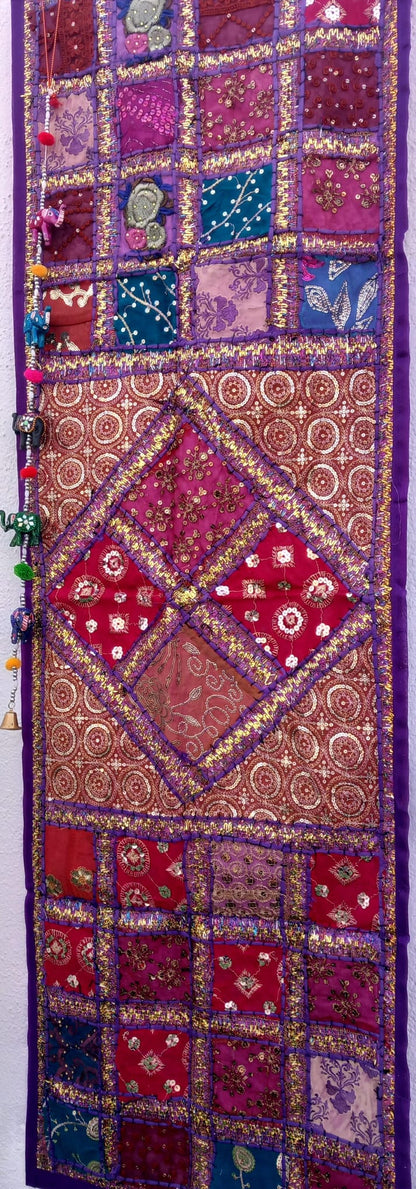 TEXTIL TAPIZ Y CAMINO PATCHWORK BORDADO A MANO EN INDIA.ENVÍO GRATIS SIN PEDIDO MÍNIMO.