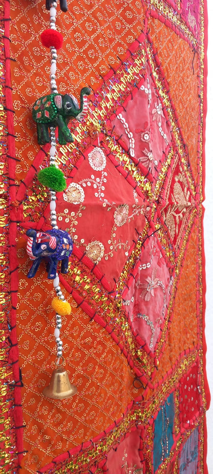 TEXTIL TAPIZ Y CAMINO PATCHWORK BORDADO A MANO EN INDIA.ENVÍO GRATIS SIN PEDIDO MÍNIMO.