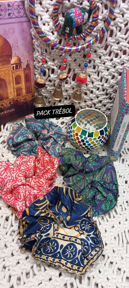 Scrunchie,coleteros y coleteros que se usan como pulseras.Pack de 4 a 9.90€ y envío gratis.