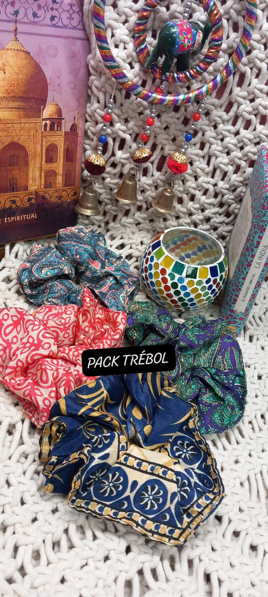Scrunchie,coleteros y coleteros que se usan como pulseras.Pack de 4 a 9.90€ y envío gratis.