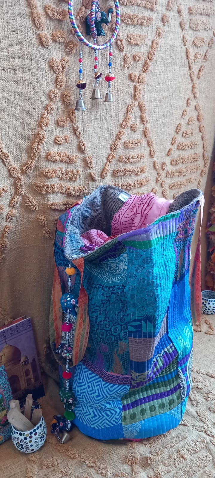 CESTO MAGiCOS al ser MULTIUSOS PATCHORK CON YUTE,MULTIFUNCIONAL CON ESTAMPADOS ÚNICOS,ENVÍO GRATIS SIN PEDIDO MÍNIMO.