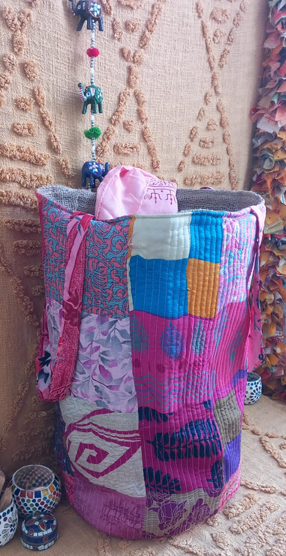 CESTO MAGiCOS al ser MULTIUSOS PATCHORK CON YUTE,MULTIFUNCIONAL CON ESTAMPADOS ÚNICOS,ENVÍO GRATIS SIN PEDIDO MÍNIMO.