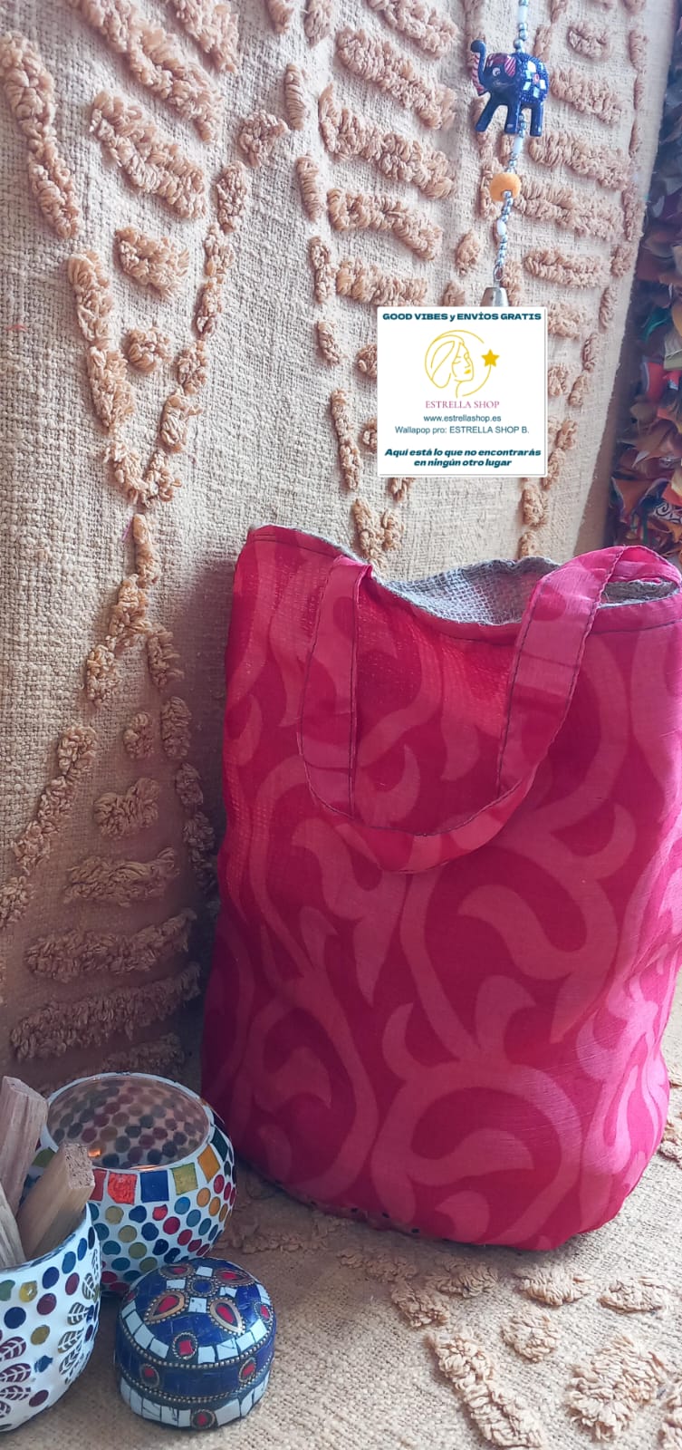 CESTO MULTIFUNCIONAL YUTE SAREE 25X30 ENVÍO GRATIS SIN PEDIDO MÍNIMO